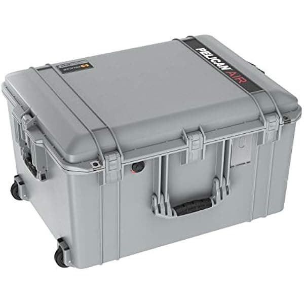 Pelican Air 1637 (016370-0001-180) maleta rígida con espuma, estuche protector impermeable con ruedas - Plata