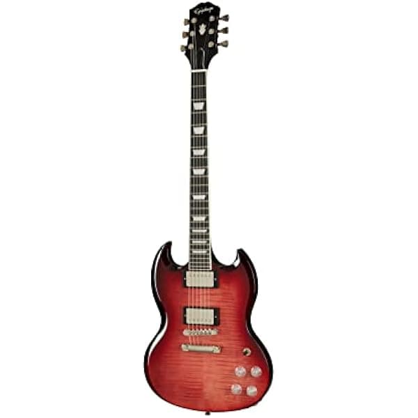 Epiphone SG Modern Figured EISMFTRFNH3 Guitarra Eléctrica Trans Red (Rojo Transparente)