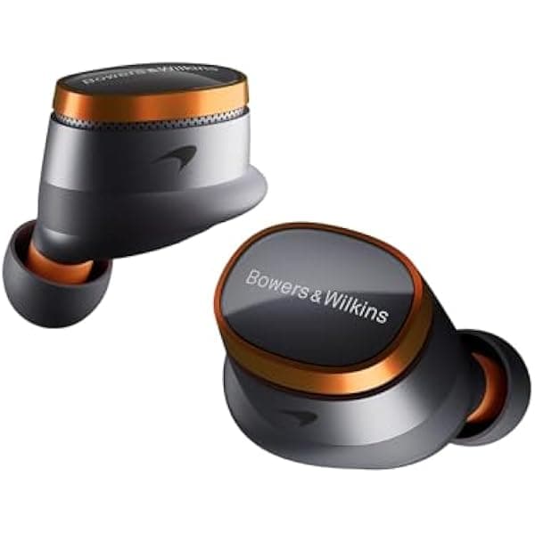 Bowers & Wilkins Pi8 McLaren Edition, auriculares inalámbricos Bluetooth in-ear, aptX Lossless, ANC, 3 micrófonos, carga rápida 15 min