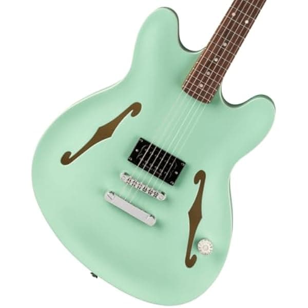 Fender Tom DeLonge Starcaster guitarra eléctrica, diapasón de palisandro, herrajes cromados, Satin Surf Green