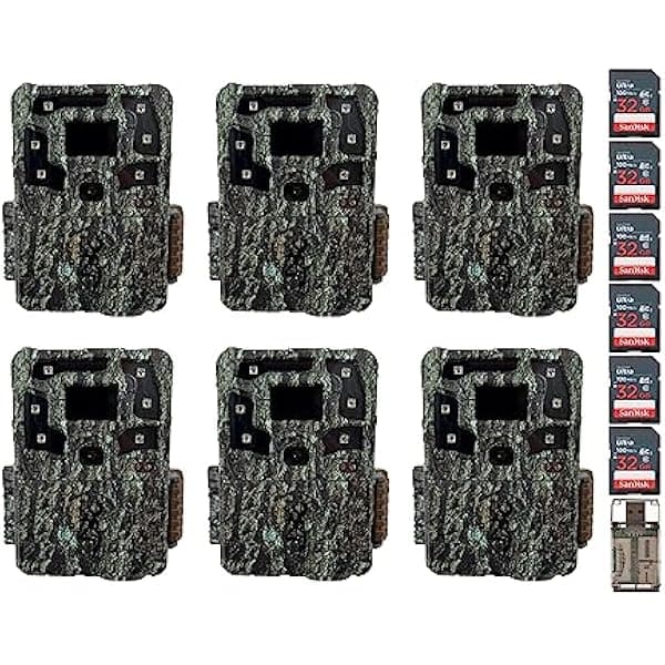 Browning Trail Cameras Strike Force Pro X cámara trampa celular, visión nocturna IR, detección de movimiento, microSD y lector USB (paquete 6)
