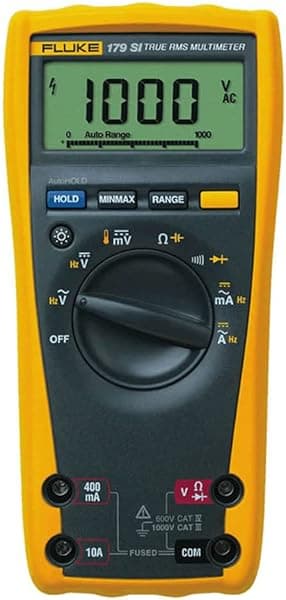 Fluke 179/SI Multímetro Digital True RMS, tester profesional para voltaje, corriente y resistencia