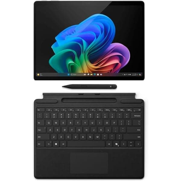 Microsoft Surface Pro 11 Paquete, 13" Copilot+ PC, Snapdragon X Plus, Teclado Pro Negro y Slim Pen, 16GB RAM, 256GB SSD, Windows 11 Pro