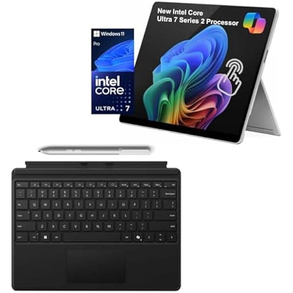 Microsoft Surface Pro 11 2-en-1 Bundle, con Teclado Pro y Surface Pen, Copilot+ PC, 13'' táctil 600 nits, Intel Ultra 7, 16GB, 2TB, Windows 11 Pro