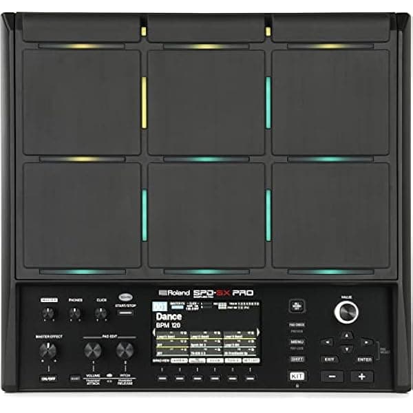 Roland SPD-SX PRO pad de muestreo multipad percusión electrónica 9 pads con luces LEDs, memoria ampliada, USB y efectos