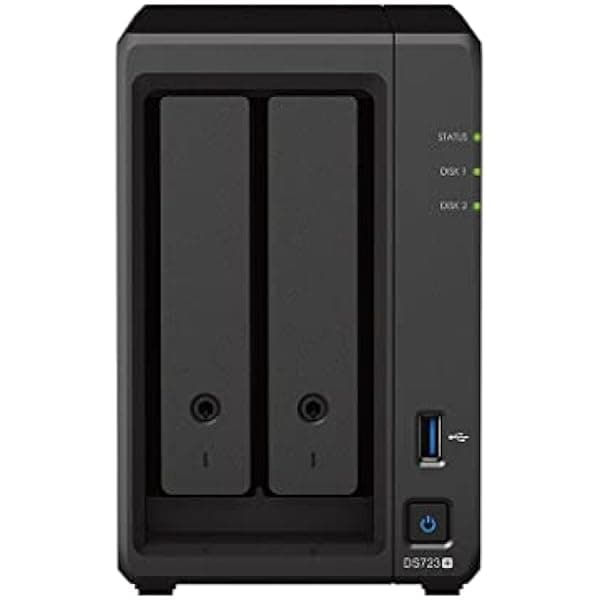 Synology DiskStation DS723+ NAS 2 bahías AMD Ryzen R1600 2GB RAM 2x1GbE Combo 8TB con 2x4TB Seagate IronWolf