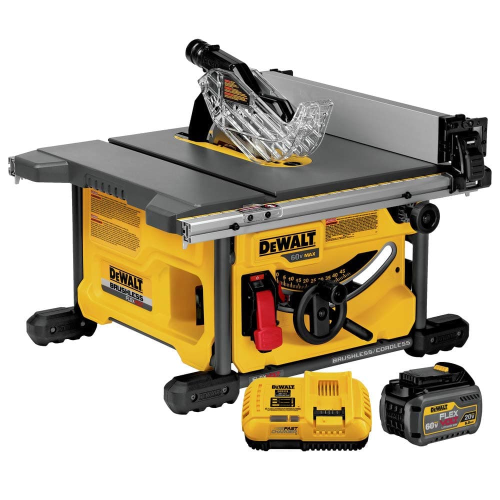 DEWALT FLEXVOLT DCS7485T1 Sierra de mesa 60V MAX 8-1/4 pulg, inalámbrica a batería