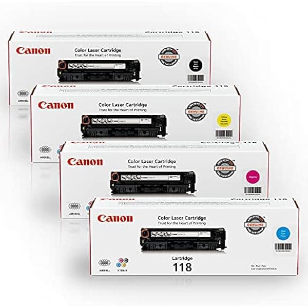 Canon CRG-118 tóner original CMYK 4-pack 2660B021 para imageCLASS MF8350Cdn MF8380Cdw MF8580Cdw MF729Cdw MF726Cdw LBP7200Cdn LBP7660Cdn