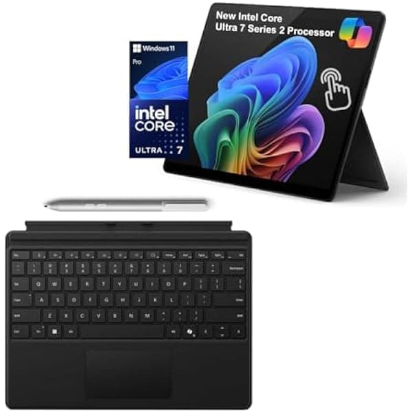 Microsoft Surface Pro 11 Ultra 7 266V Serie 2 2 en 1 Bundle, Teclado Pro y Surface Pen, 13" 600 nits, 16GB RAM, 2TB SSD, Copilot+ PC NPU, Win 11 Pro