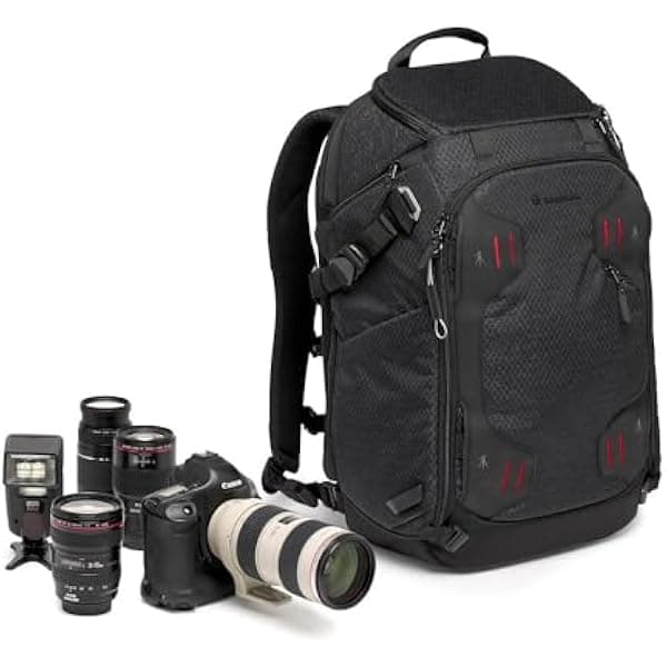Manfrotto Frontloader M MBPL2BPFLM mochila para cámara fotográfica profesional de acceso frontal, negro/blanco, tamaño S