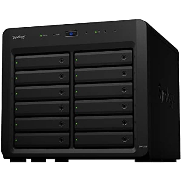 Synology DX DX1222 gabinete de expansión para discos HDD/SSD 2.5/3.5 negro 12 bahías