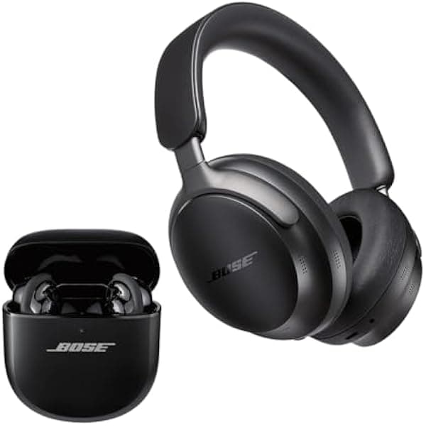 Bose QuietComfort Ultra WWSQCUNCEB auriculares inalámbricos Bluetooth con cancelación de ruido + earbuds inalámbricos, negro