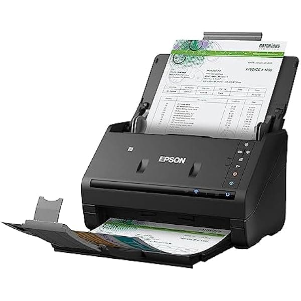 Epson WorkForce ES-500WR Escáner inalámbrico a color de recibos y documentos, ADF, para PC y Mac, negro