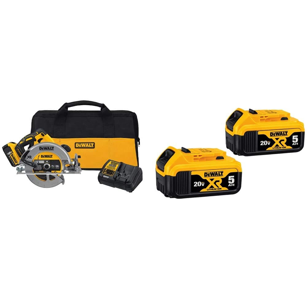 DEWALT 20V MAX DCS570P1 Sierra Circular Inalámbrica 7-1/4" con Batería y Cargador