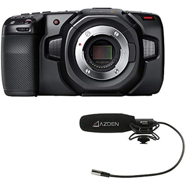 Blackmagic Design Pocket Cinema Camera 4K cámara de cine 4K con micrófono shotgun Azden SGM-250MX, kit