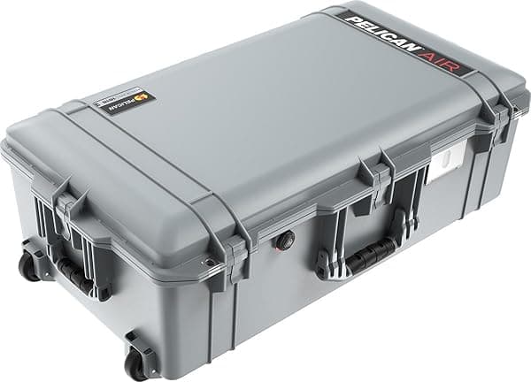 Pelican Air 1615 maleta rígida con espuma, impermeable, con ruedas, color plata