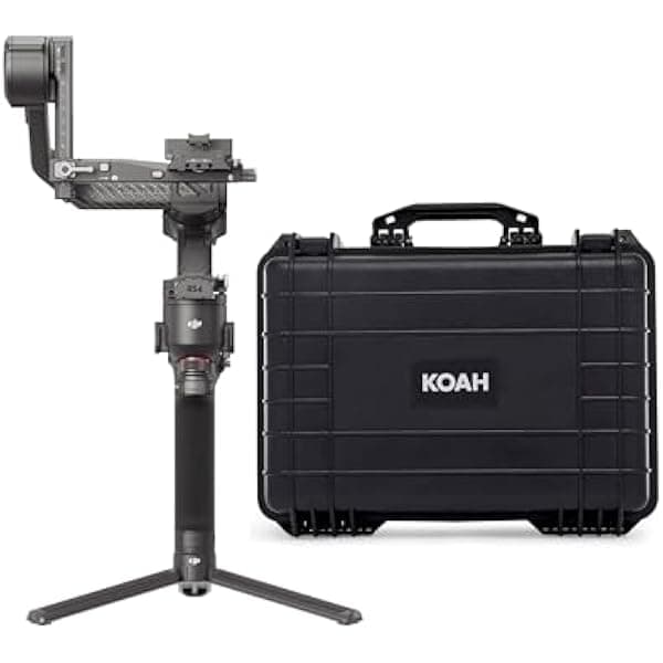 DJI RS 4 Pro gimbal de mano con estuche rígido impermeable y espuma personalizable, vertical nativo 2ª gen, capacidad 10 lb