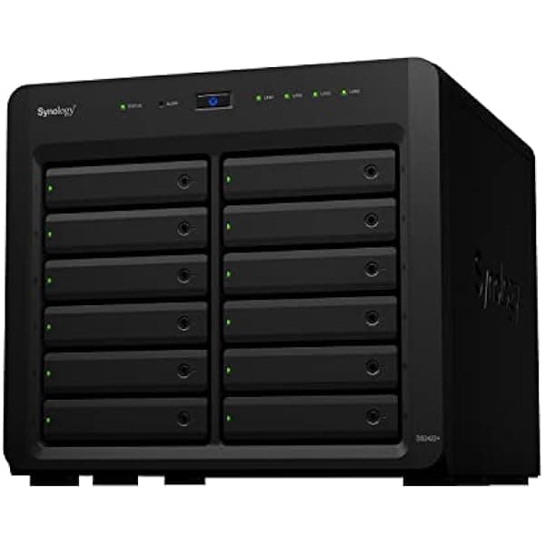 Synology DiskStation DS2422+ - Servidor NAS 12 bahías SATA 3 Gb/s RAID 0/1/5/6/10 JBOD RAM 4 GB Gigabit Ethernet Soporte iSCSI