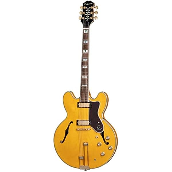 Epiphone Sheraton EOSHNAGH1 guitarra semi hollow natural herrajes dorados con funda gig bag