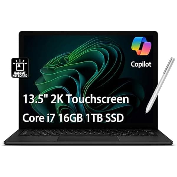 Microsoft Surface Laptop 5 13.5'' 2K táctil, i7-1265U 10 núcleos, 16GB RAM, 1TB SSD, lápiz activo, 18 h batería, Wi-Fi 6, Win 11 Pro con Copilot