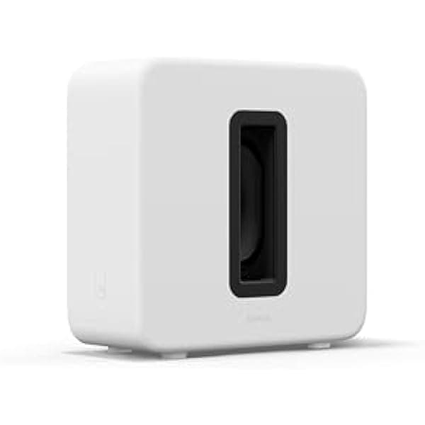 Sonos Sub 4 SUBG4US1 - Subwoofer inalámbrico Wi-Fi, bajos potentes, para cine en casa, blanco