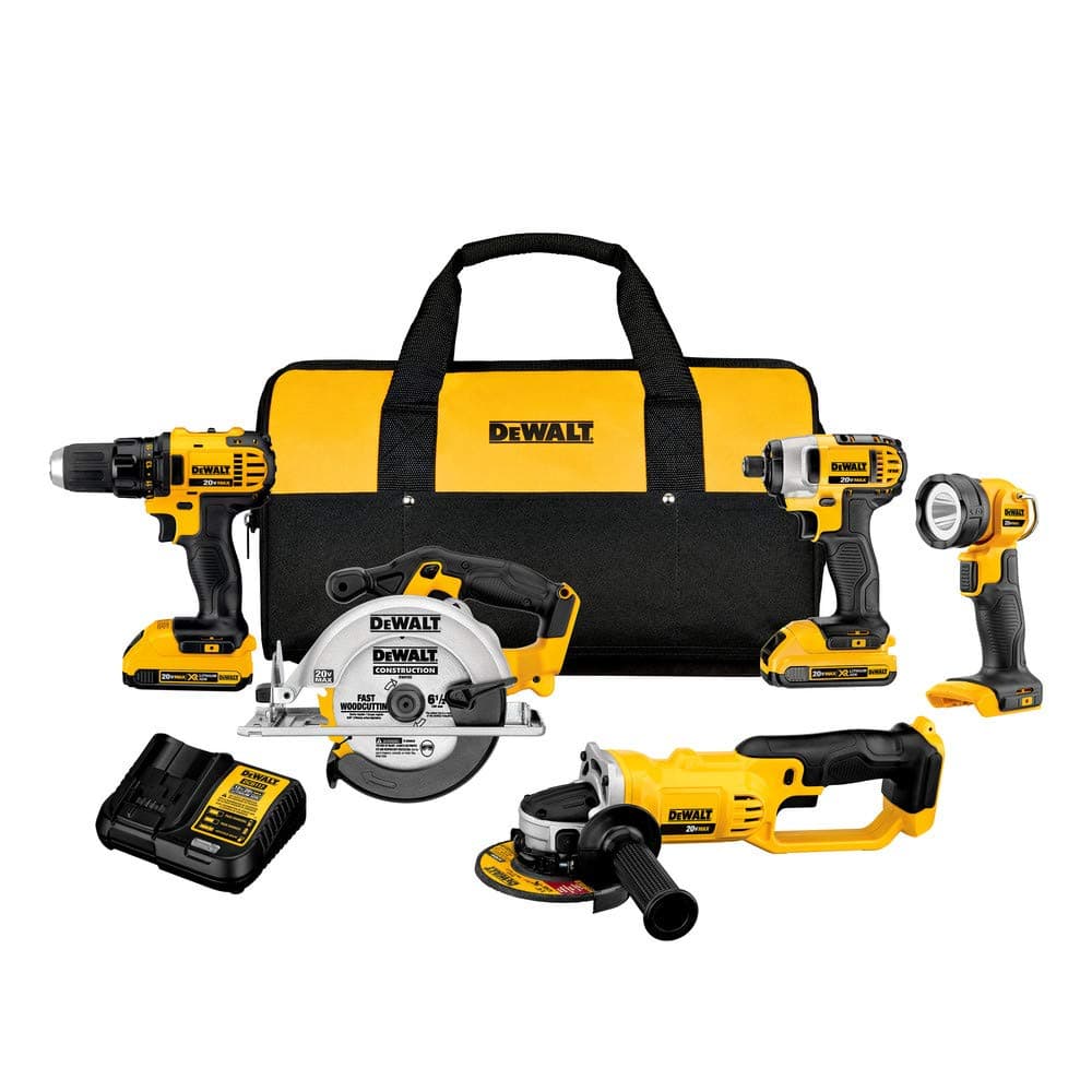 DEWALT 20V MAX DCK521D2 Kit combo 5 herramientas eléctricas compactas e inalámbricas