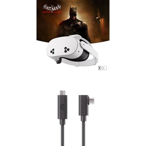Meta Quest 3S 256GB casco de realidad virtual + cable Link 5m PC VR, incluye Batman: Arkham Shadow y prueba 3 meses Meta Quest+