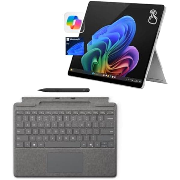 Microsoft Surface Pro 11 Combo 13" Copilot+ PC, Teclado Pro Platino y Slim Pen, Snapdragon X Plus, 16GB RAM, 1TB SSD, Windows 11 Pro