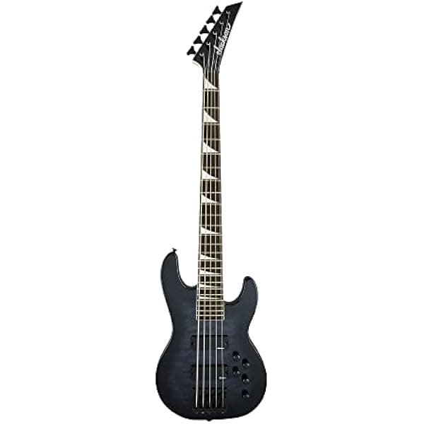 Jackson Serie JS Bajos de Concierto de 5 Cuerdas JS3VQ, Transparente Negro Burst, Diapasón de Amaranto 2919023585