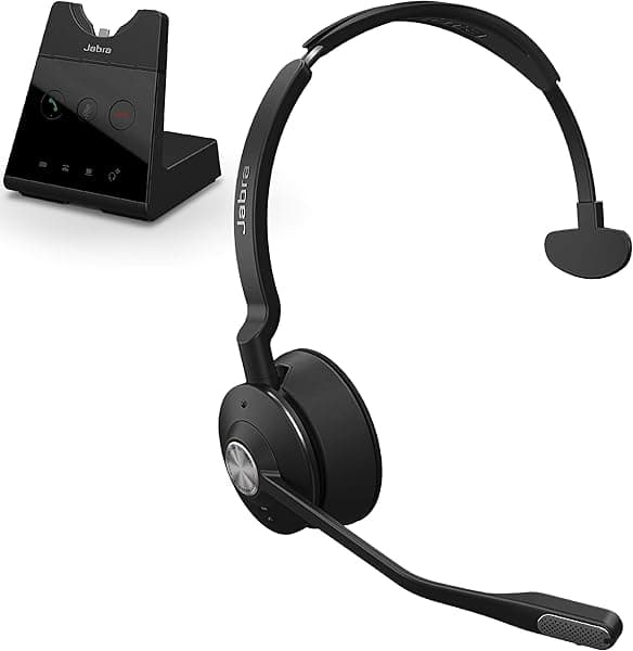 Jabra Engage 65 Auricular Inalámbrico, Mono - Auricular Telefónico con Desempeño Inalámbrico de Primera Línea, Micrófono Avanzado con Cancelación de Ruido, Auricular para Centro de Llamadas con Batería de Larga Duración 9553-553-125