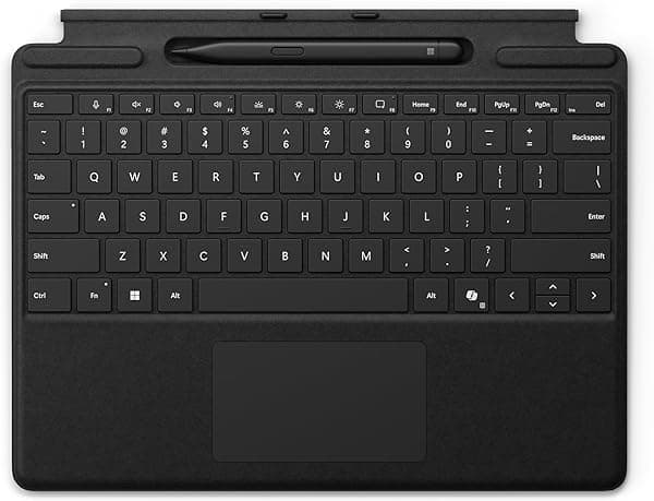 Microsoft Surface Pro Teclado con Slim Pen 2 Combo para Pro Copilot+ (11ª Edición), Pro 9 y Pro 8, Material Alcantara, Negro 8X6-00168