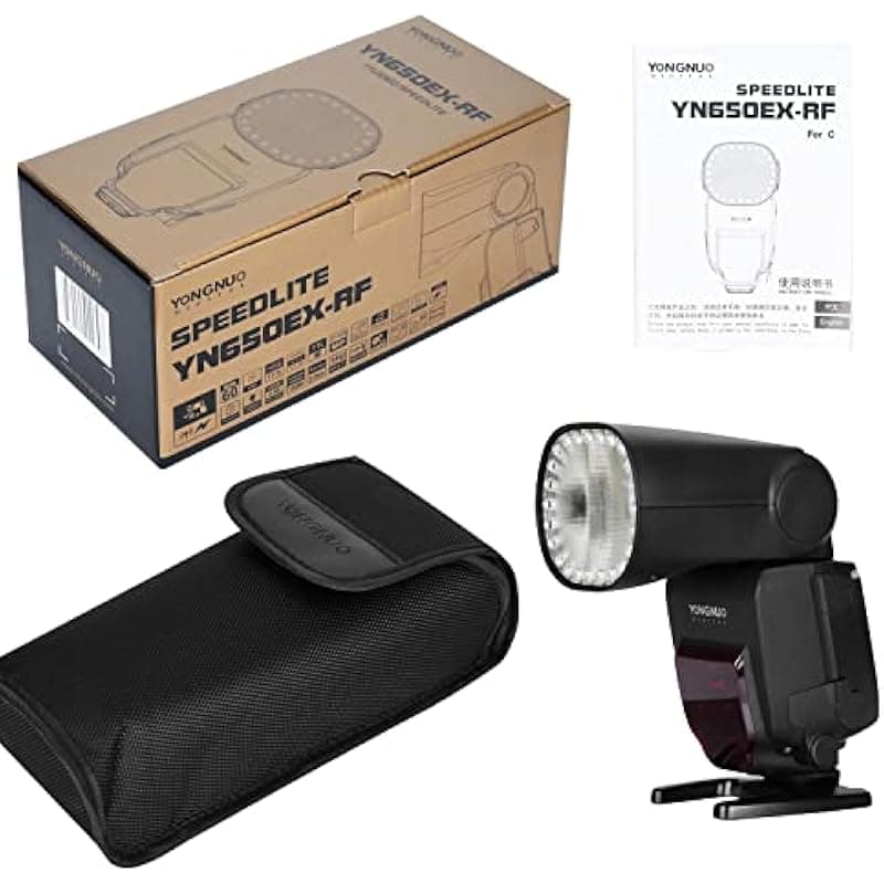 YONGNUO YN650EX-RF Flash Speedlite Inalámbrico GN60 HSS TTL Master Slave con 24 LEDs para Canon