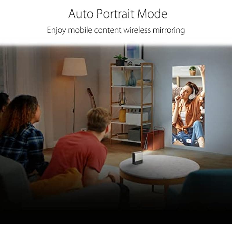 ASUS ZenBeam E2 Proyector Mini LED Inalámbrico Portátil - Proyector para Espejo de Smartphone, Batería y Parlante Integrados, USB y HDMI, Ideal para Viajes