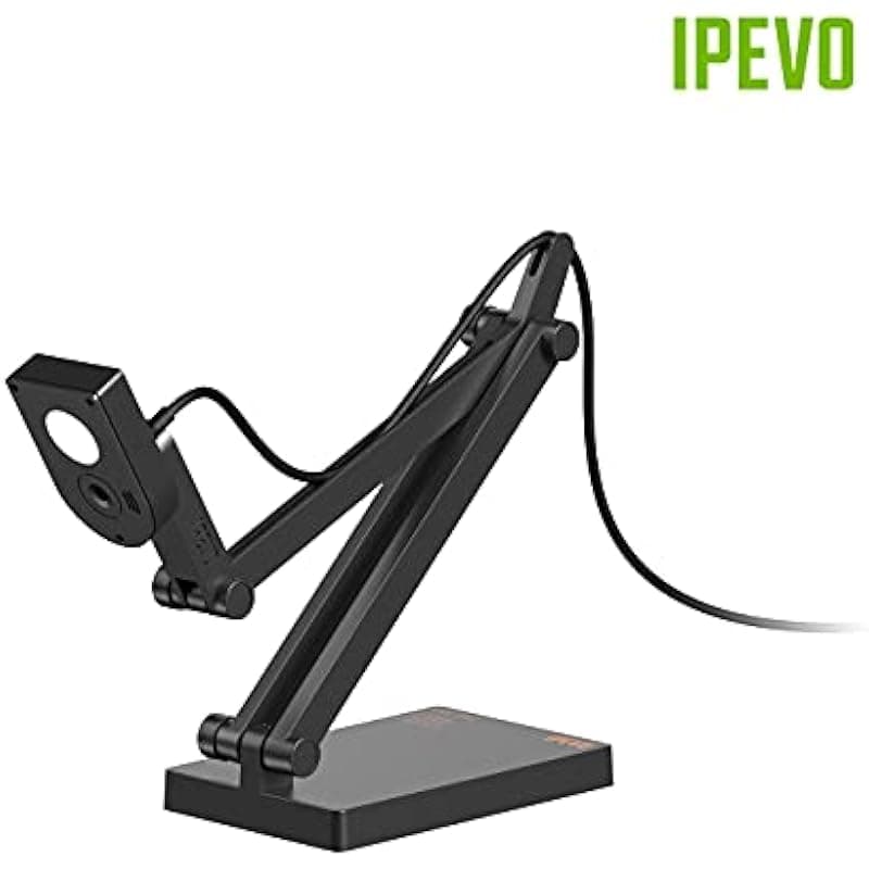 IPEVO V4K PRO Cámara Documental Ultra HD USB, Micrófono con IA, para aulas, enseñanza online y trabajo remoto (5-903-3-01-00)