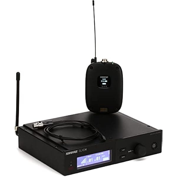 Shure Sistema de micrófono inalámbrico combinado SLXD14/93 con Bodypack y micrófono Lavalier WL93 SLXD14/93-H55