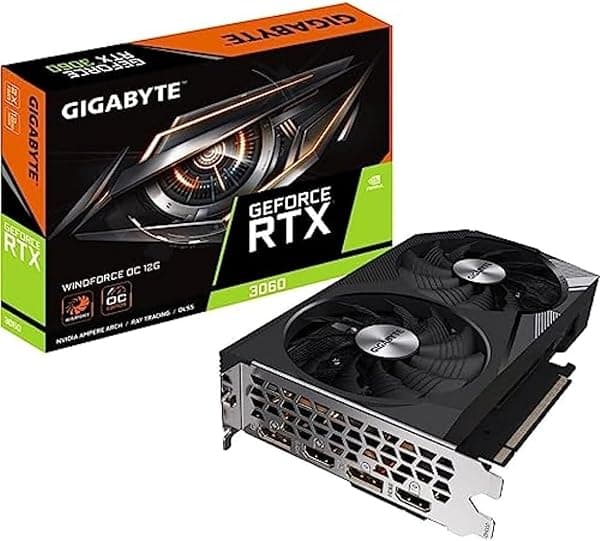 Gigabyte Tarjeta gráfica Windforce OC NVIDIA GeForce RTX 3060 12GB GDDR6 GV-N3060WF2OC-12GD