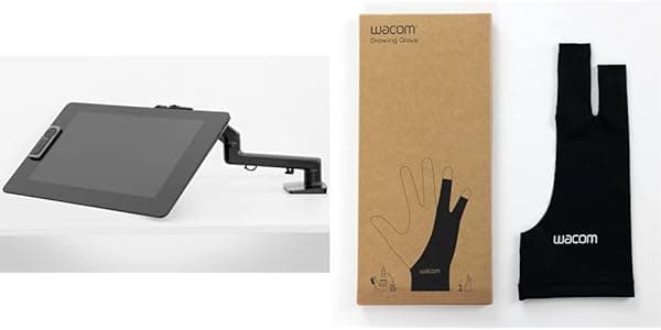 Wacom Brazo flexible (ACK62803K) + guante de dibujo Wacom +