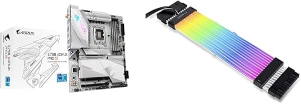 GIGABYTE Z790 AORUS PRO X Paquete de placa base con Lian Li Strimer Plus V2 24 Pin Cable de extensión de alimentación RGB direccionable