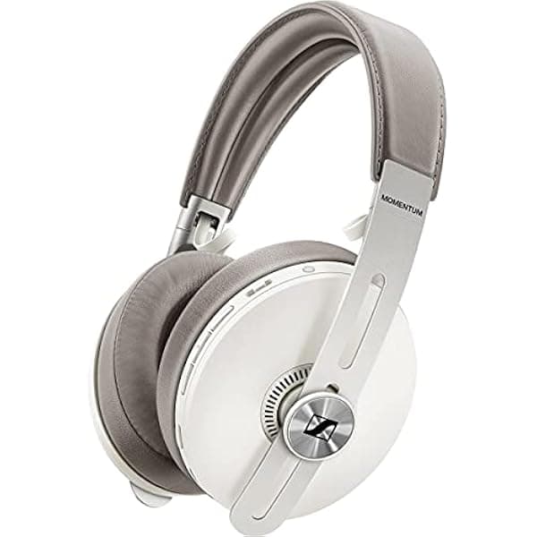 Sennheiser Momentum 3 Wireless - Auriculares con cancelación activa de ruido, Alexa, encendido/apagado automático, función Smart Pause y app Smart Control - Blanco M3AEBTXL Sandy White
