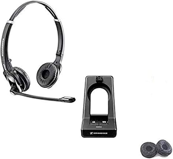 Sennheiser SD PRO2 ML Stereo (Dúo), compatible con aplicaciones de voz, video y conferencias - Equipos, Zoom, Webex, Plug-n-Play, teléfono de escritorio, Mac, PC, Microsoft Skype/Lync, cojines incluidos