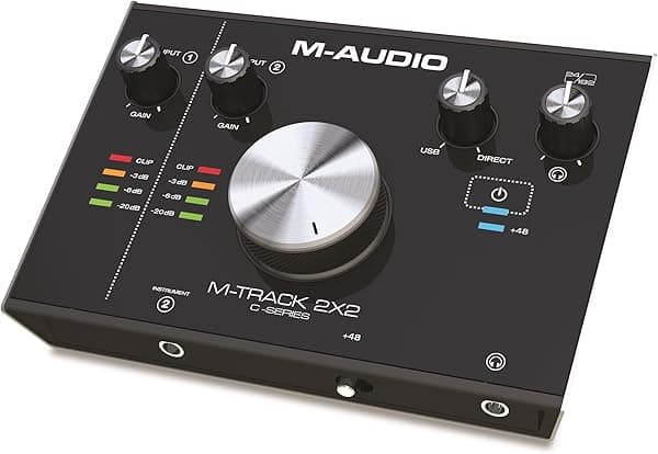 M Audio M Track 2X2 | Interfaz de audio USB de 2 entradas/2 salidas 24/192