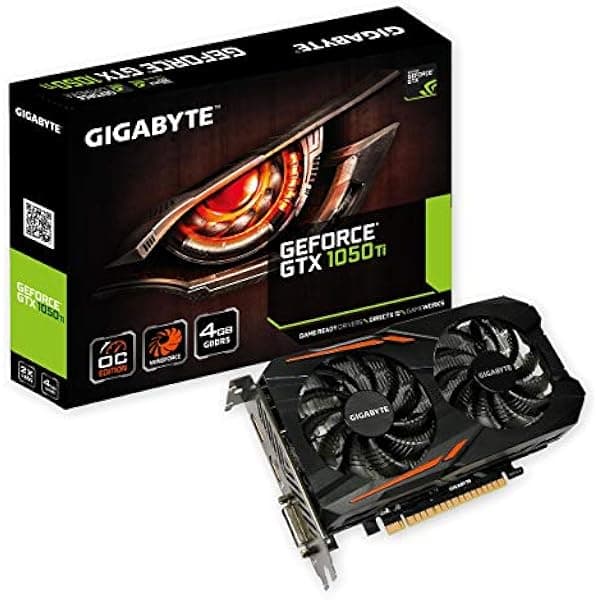 Tarjeta gráfica Gigabyte Geforce GTX 1050 Ti Windforce (GV-N105TWF2OC-4GD), Negro GV-N105TOC-4GD