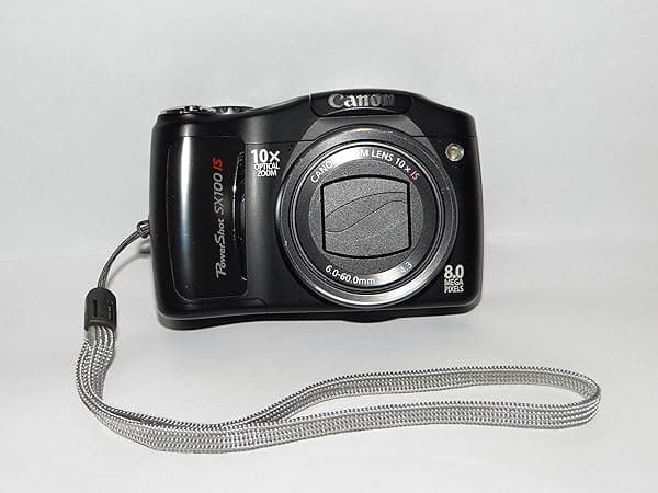 Canon PowerShot SX100IS Cámara digital de 8MP con zoom estabilizado de imagen óptica 10x (negro) 2420B001