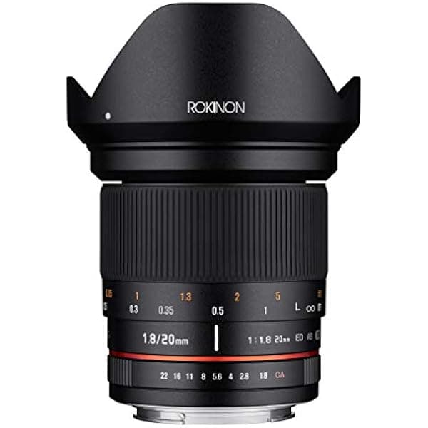 Rokinon Lente gran angular de 0.787 in f/1.8 AS ED UMC para cámaras de lente intercambiables Fuji X Mount RK20M-FX
