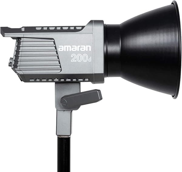 Aputure Amaran 200d COB LED luz de video bicolor, 250W, 65000Lux @1M, CRI≥95, TLCI ≥95, control de aplicación, 9 efectos de iluminación preprogramados, ventilador ultra silencioso mi-200d