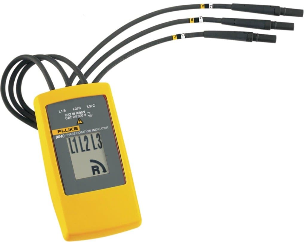 Fluke Pantalla de dirección de giro de fase 9040 40-700 VCA Fluke9040
