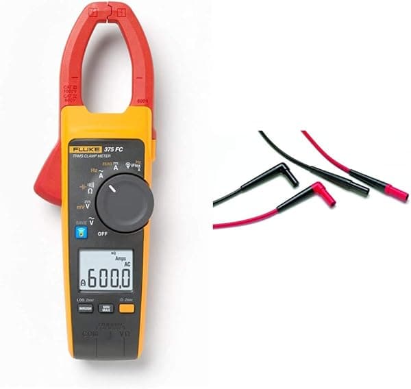 Fluke 375 FC True-RMS CA/CC Medidor de abrazadera + paquete de cables de prueba aislados Fluke TL224 SureGrip