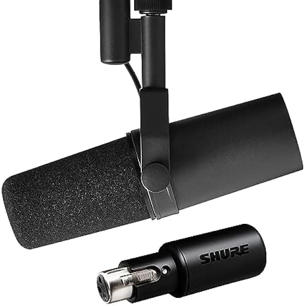 Shure SM7B + Shure MVX2U - Micrófono de grabación vocal de estudio con conectividad XLR a USB