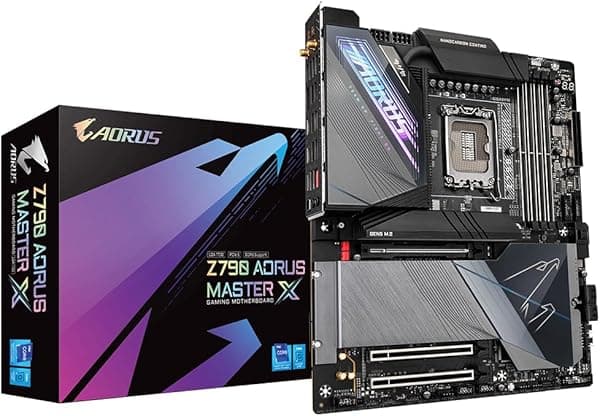 GIGABYTE Z790 AORUS MASTER X Intel LGA 1700 E-ATX Motherboard, 4x DDR5 ~192GB, 3x PCI-E x16,5x M.2,4x SATA, 11x USB 3.2,3x USB-C