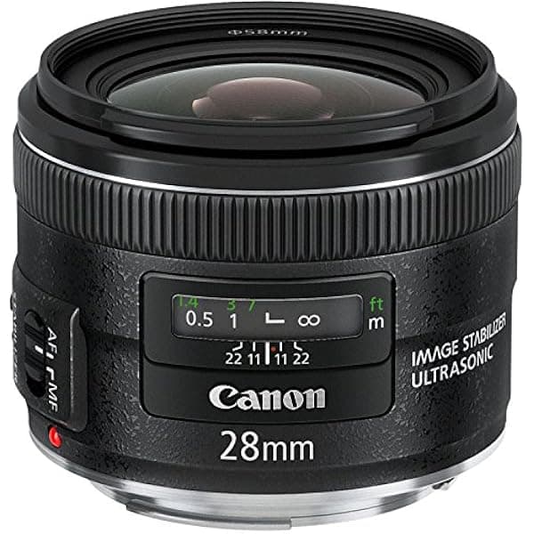 Canon EF 28 mm f/2.8 IS USM lente gran angular - fija, negro, modelo: 5179B002